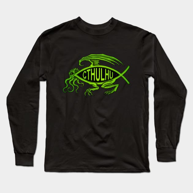 Cthulhu Fish - Azhmodai 2020 Long Sleeve T-Shirt by azhmodai